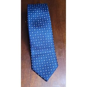 Hart Schaffner & Marx Teens Tie Blue Geometric Classic Silk